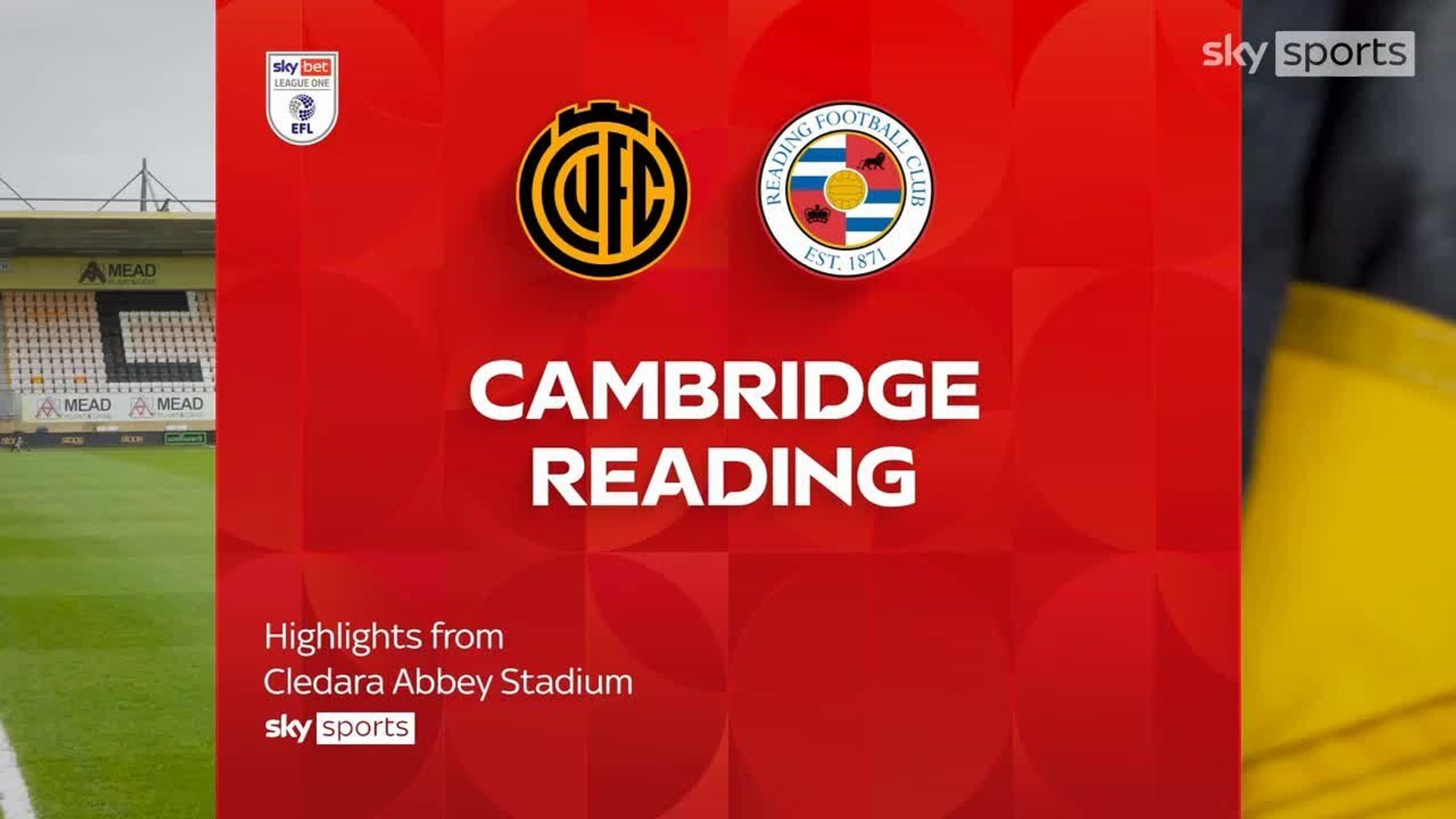 Cambridge 2-1 Reading