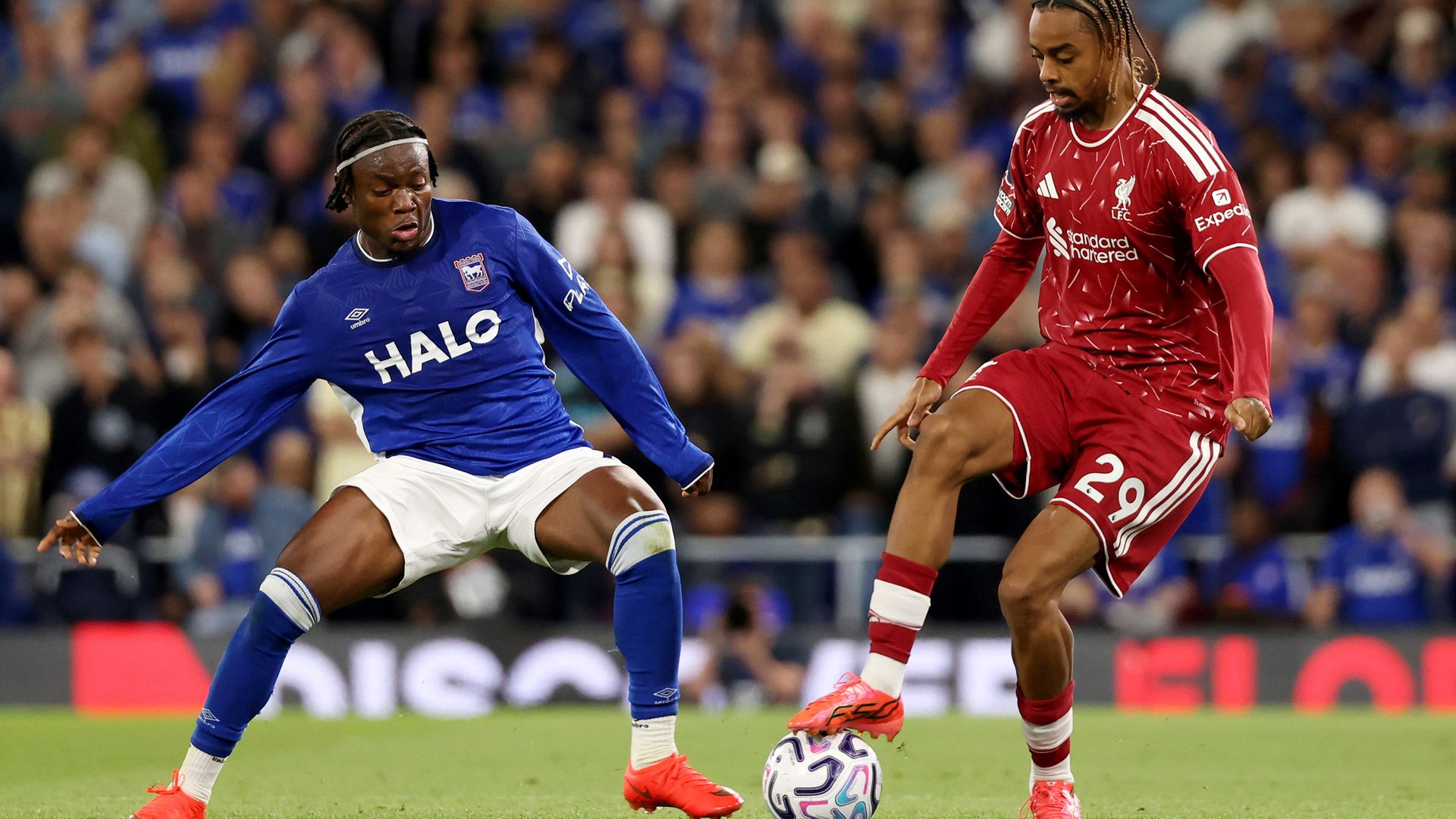 Barcola on for Liverpool debut as they lead Ipswich LIVE on Sky!