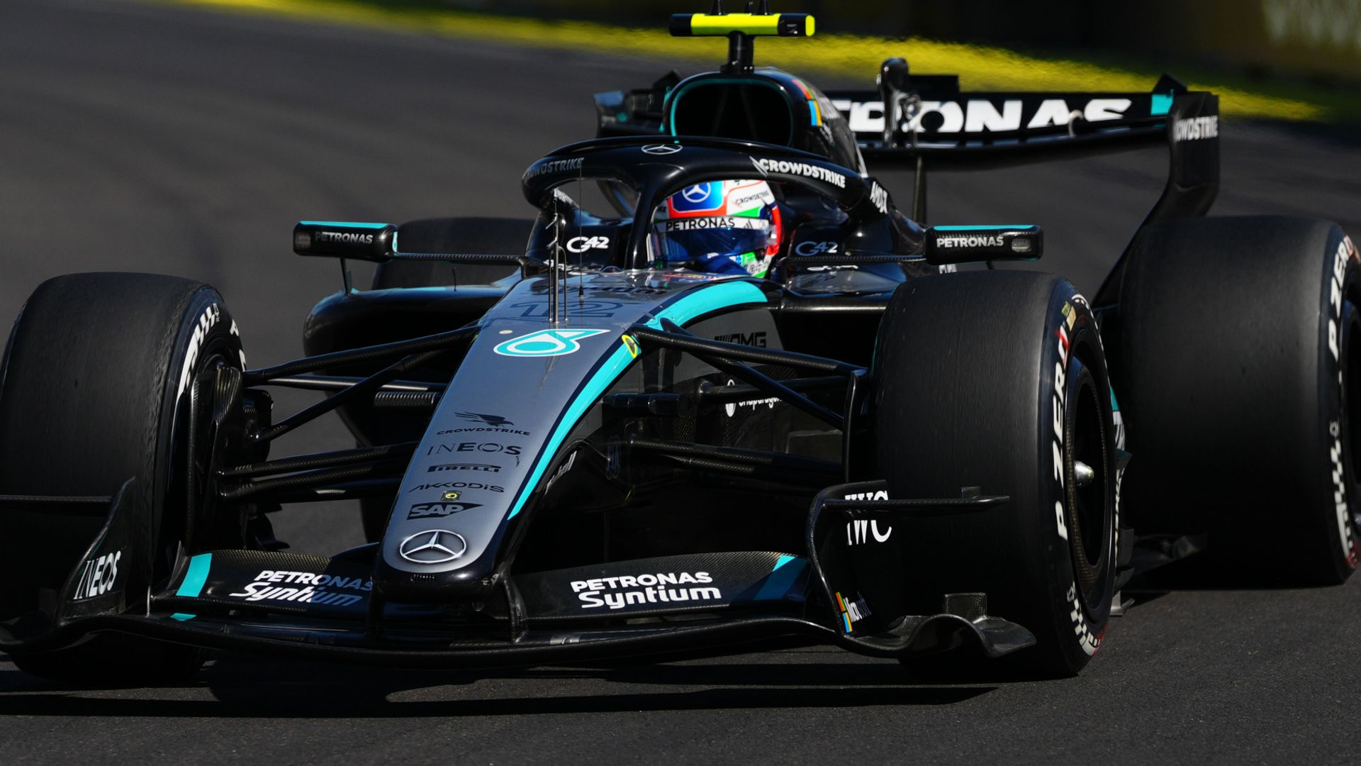 Spanish GP: Top three nose-to-tail with Antonelli closing on win LIVE!