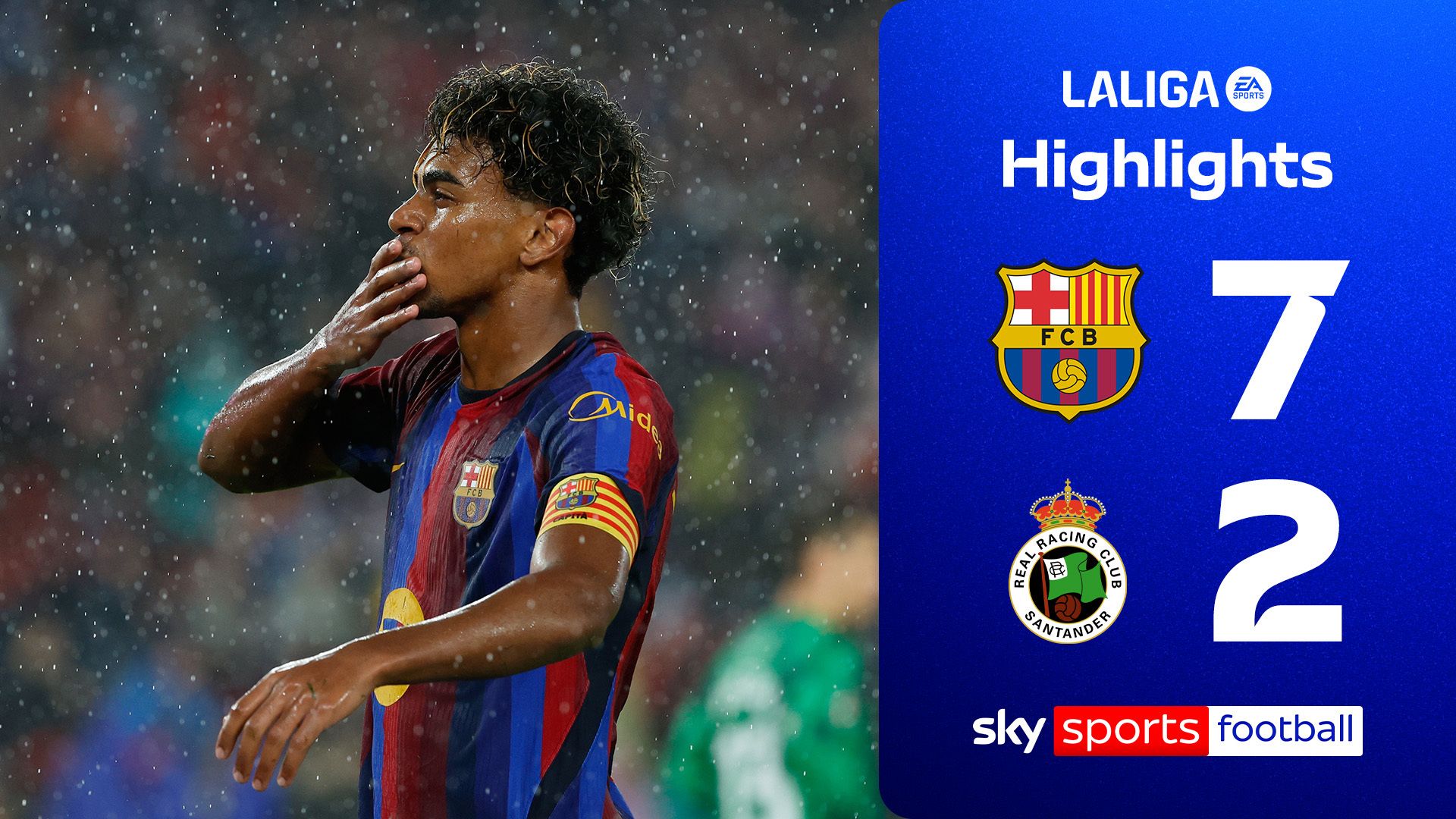 Raphina gets hat-trick and Jesus scores as Barca net seven