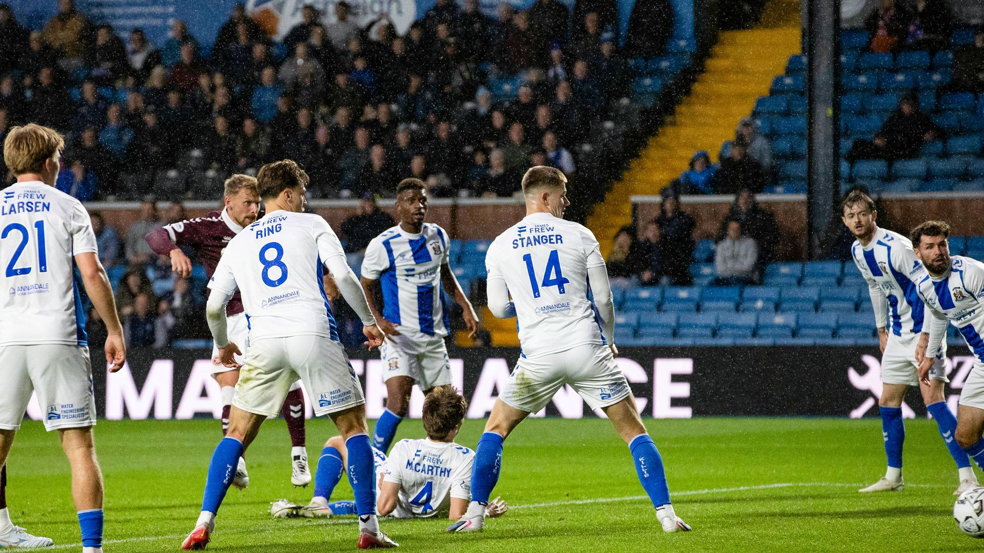 Kingsley rescues late point for Hearts at Kilmarnock