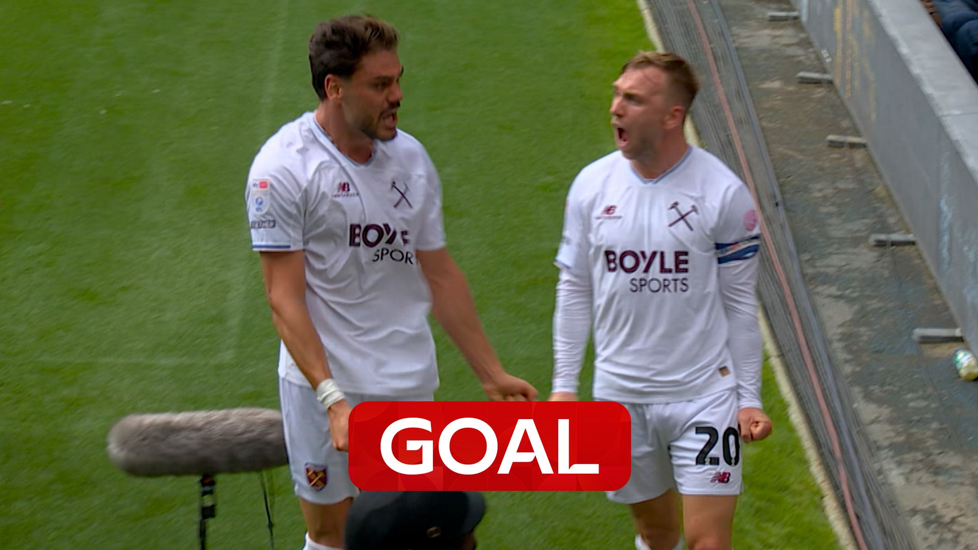 West Ham LEVEL! Wild celebrations as Mavropanos heads in equaliser
