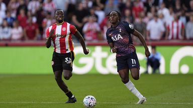 Michael Kayode (left) has been a key player for Brentford since arriving from Fiorentina in January 2025