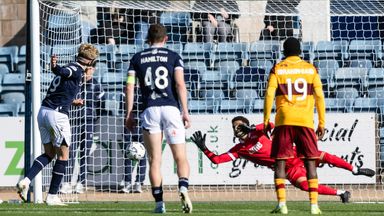 Dundee's Joe Westley scores a penalty to make it 1-0 
