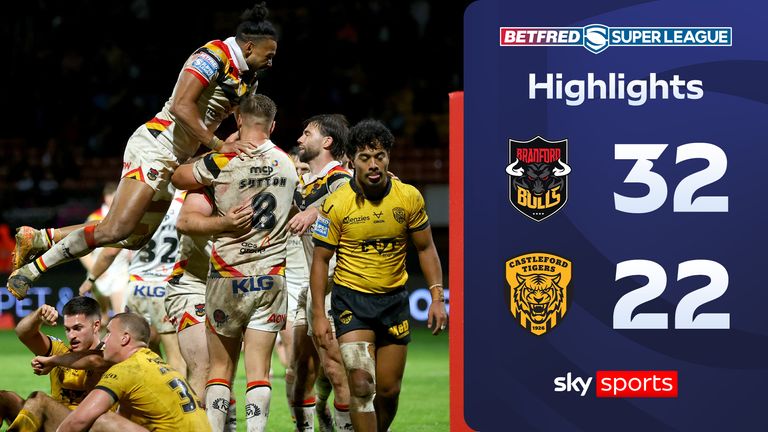 Bradford Bulls 32-22 Castleford Tigers | Super League highlights
Images:SWpix