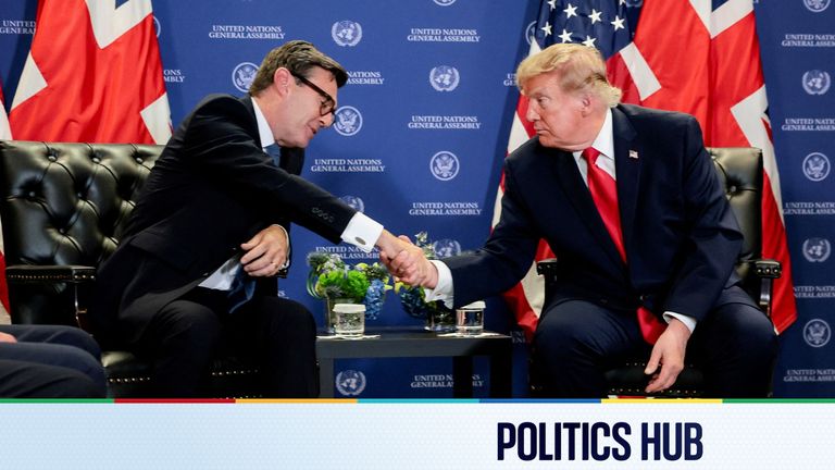 Britain's PM Burnham meets with US President Trump on the sidelines of the 81st UN General Assembly in New York. Reuters