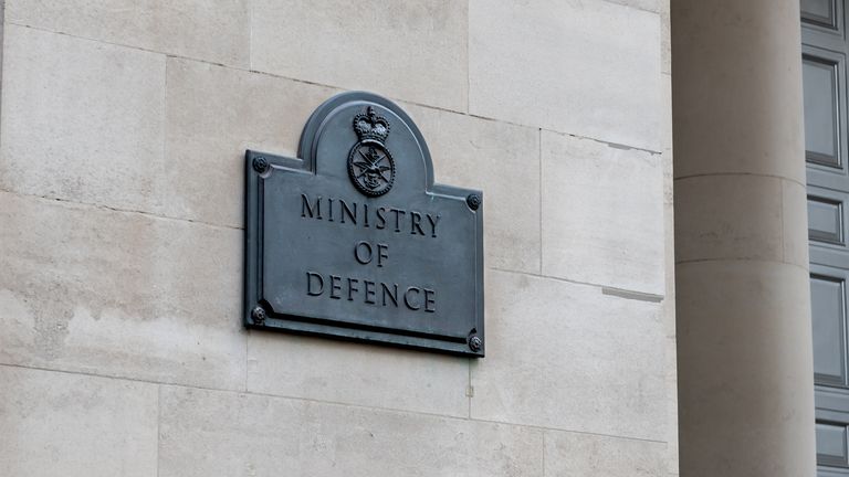 The name plate by the entrance to the Ministry of Defence building in Whitehall, Westminster. Pic: iStock