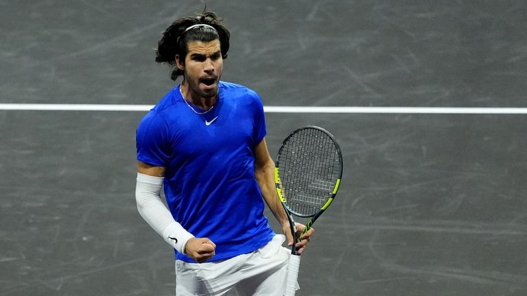 Alcaraz secured his first win against a top 10 opponent since the Australian Open