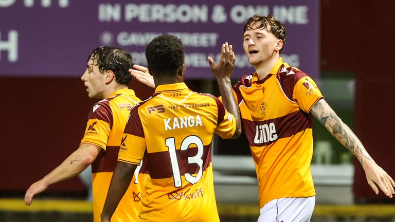 Alex Lowry (right) has hit the ground running at Motherwell 