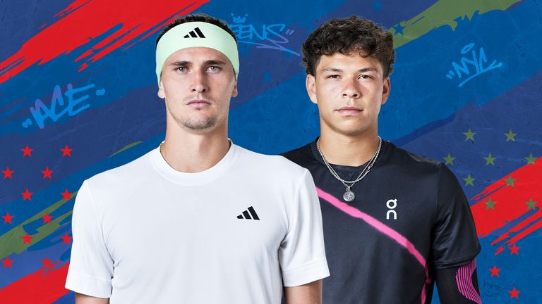 Alexander Zverev and Ben Shelton at the US Open