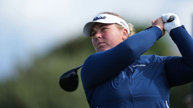 England's Alice Hewson finished tied for second at eight under par  