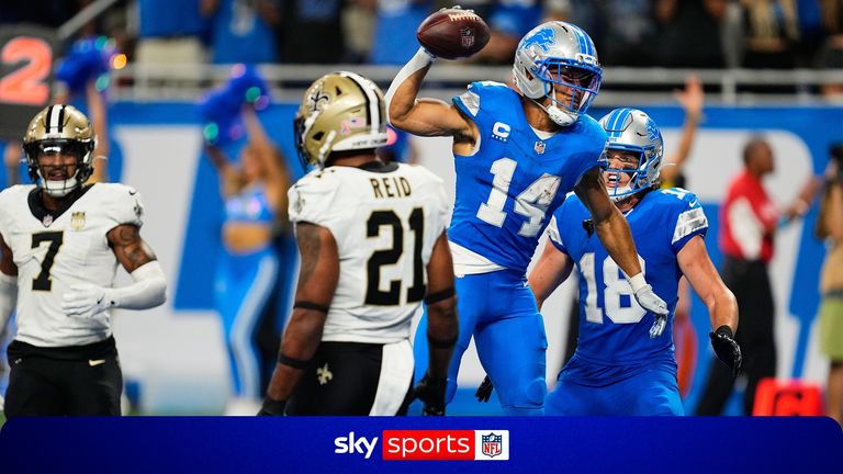 Amon-Ra St. Brown scored the touchdown in overtime as Detroit edged out New Orleans in their opening game of the season.