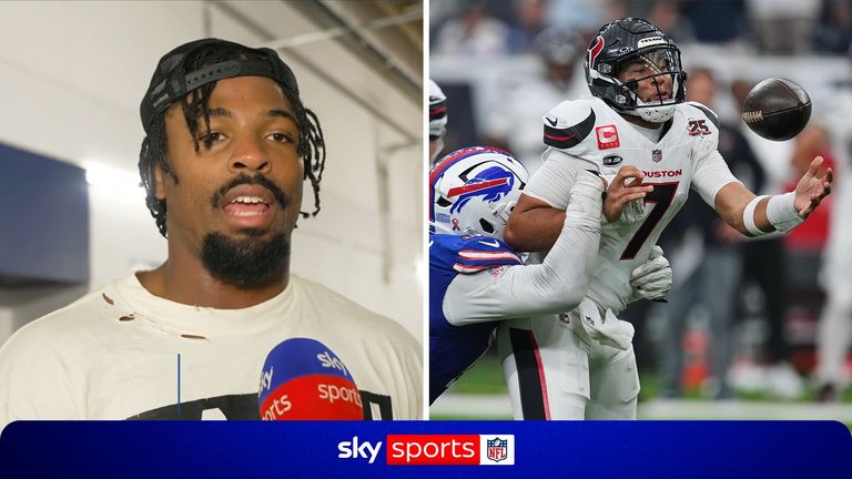 Greg Rousseau was pleased that his second strip-sack of the game on C.J. Stroud ensured Buffalo won at Houston on the NFL's opening weekend.