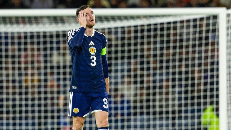 Andy Robertson earned his 99th Scotland cap
