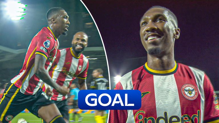 Jaidon Anthony scores for Brentford.