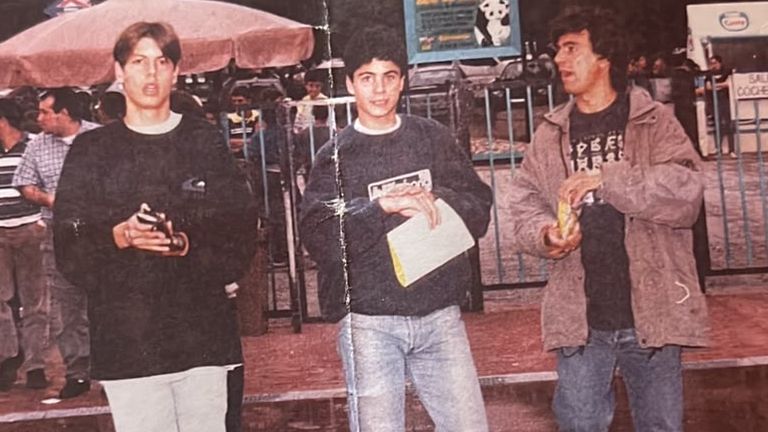 Alvaro Parra (left) pictured with Mikel Arteta (Credit: Alvaro Parra)