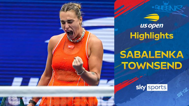Aryna Sabalenka celebrates in the US Open