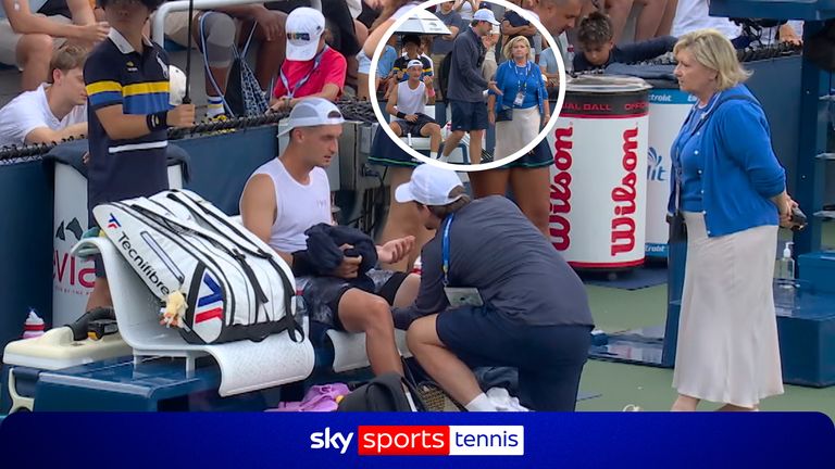 Frustrated Atmane clashes with US Open physio after shock treatment denial.
