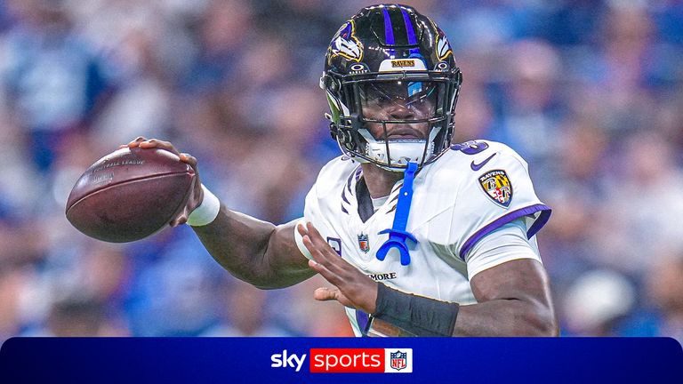 Lamar Jackson of the Baltimore Ravens.