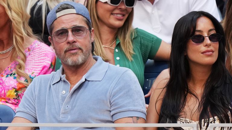 Hollywood A-lister Brad Pitt was on Arthur Ashe to watch the action