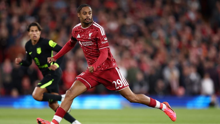Bradley Barcola on his full Liverpool debut against Atletico Madrid at Anfield