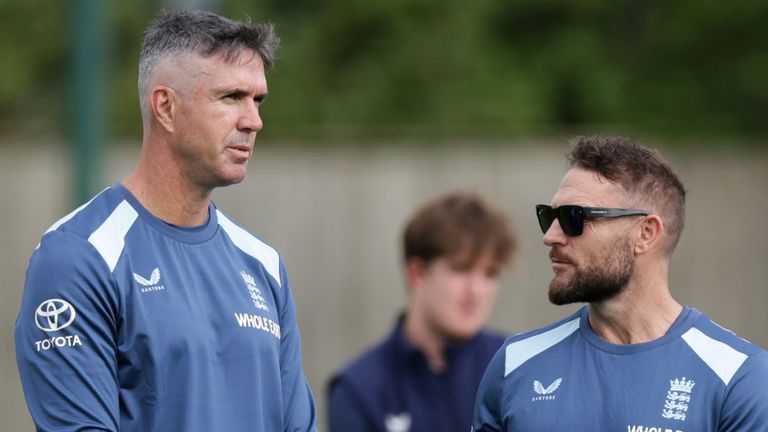 Pietersen (left) and McCullum (right) are preparing for a white-ball series at home to Sri Lanka