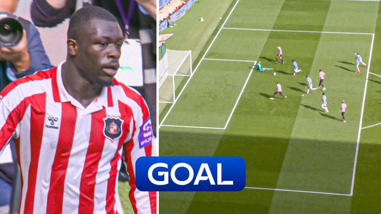 Brobbey scores for Sunderland against Man City