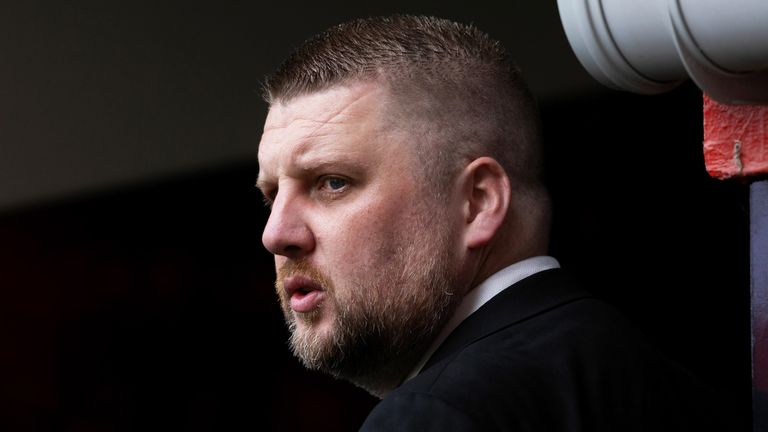 ABERDEEN, SCOTLAND - AUGUST 30: Aberdeen Chief Executive Alan Burrows during a William Hill Premiership match between Aberdeen and Rangers at Pittodrie Stadium, on August 30, 2026, in Aberdeen, Scotland.  (Photo by Craig Foy / SNS Group)