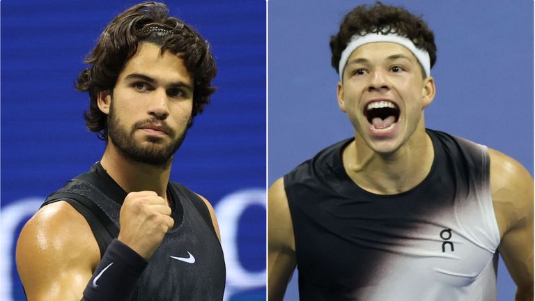Carlos Alcaraz and Ben Shelton at the US Open
