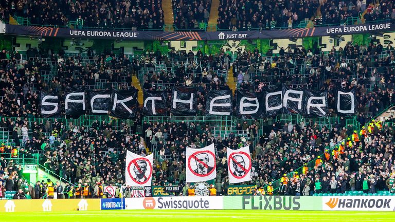 The Celtic fans have regularly protested against the board
