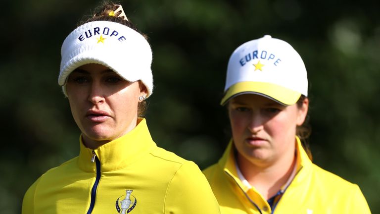 Charley Hull and Lottie Woad were sent out together again by Team Europe for the Saturday fourballs 