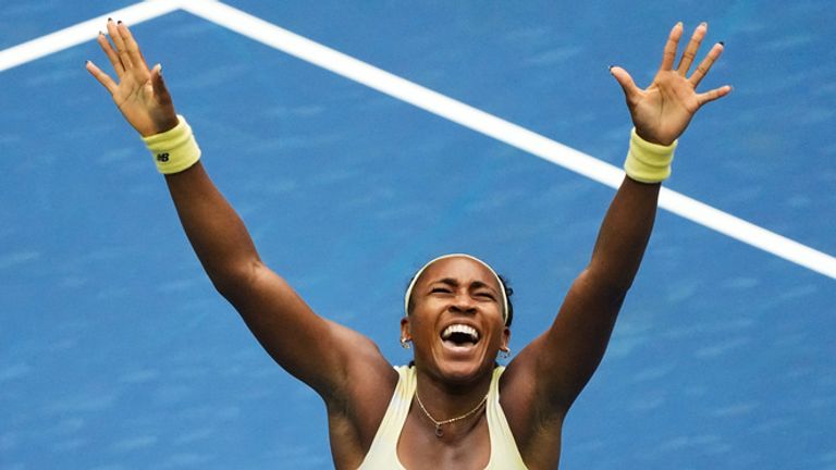 Coco Gauff saved two match points in a stunning fightback against Mirra Andreeva