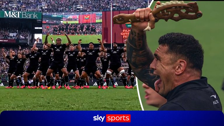 Captain Codie Taylor leads a spine-tingling Haka