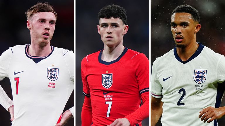 Cole Palmer, Phil Foden and Trent Alexander Arnold