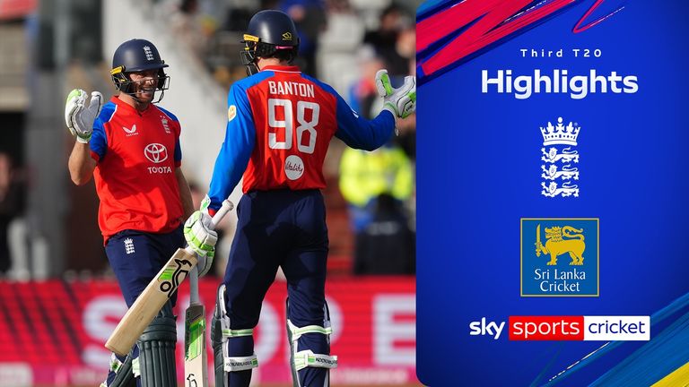 Highlights from Manchester as England thrashed Sri Lanka by eight wickets in the third T20 international to complete a series whitewash.