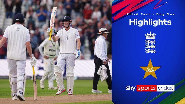 Watch the best of day one at Edgbaston as England reached 156-4 in reply to Pakistan's 133 in the third and final Test.