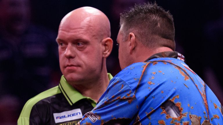 Daryl Gurney beat Michael van Gerwen in the first round (Credit: PDC/Kelly Deckers)