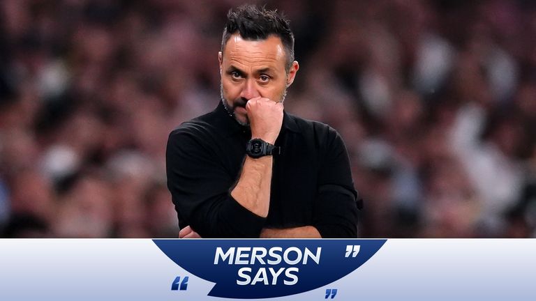 Paul Merson is worried about Roberto de Zerbi's future at Tottenham