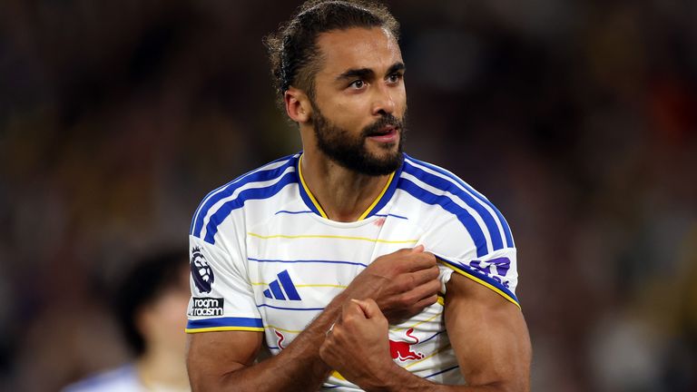 LEEDS, ENGLAND - SEPTEMBER 14: Dominic Calvert-Lewin of Leeds United celebrates scoring his team’s third goal during the Premier League 2026