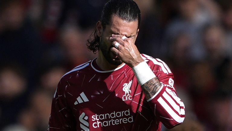 Liverpool's Dominik Szoboszlai during the 0-0 draw with Fulham