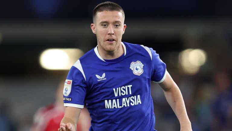 Jack Moylan in action for Cardiff City
