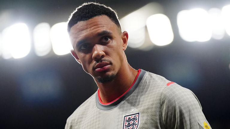 England's Trent Alexander-Arnold ahead of the UEFA Nations League against Czech Republic