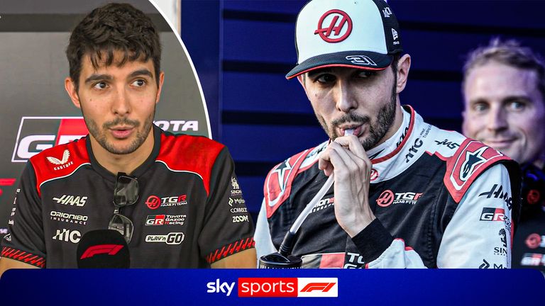 Esteban Ocon admitted there were 'topics in the background out of his control' when asked about his future with the Haas team.