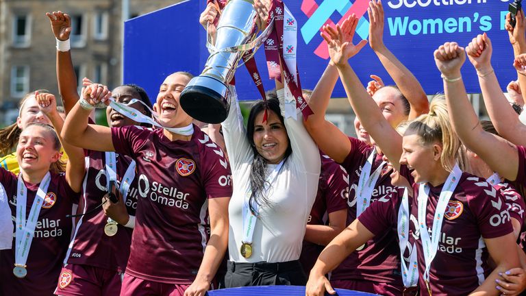 Olid led Hearts Women to a historic first ever Women's Scottish Premier League title earlier this year