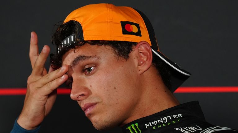 Lando Norris after the Spanish GP (PA)