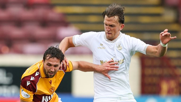 Finley Barbrook (right) is one of 17 summer signings at Falkirk