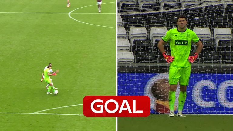 Goalkeeper Max Weiss' catastrophic mistake saw Swansea take an early lead against Burnley.