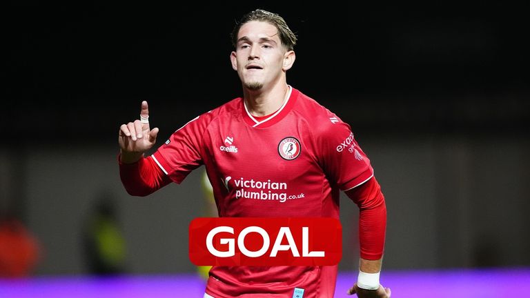 Dom Ballard's superb header saw Bristol City go ahead in the first half against Watford.