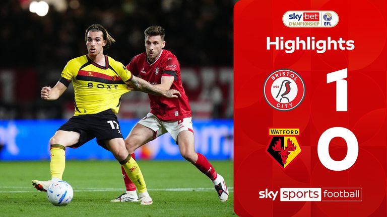 Highlights from the Sky Bet Championship clash between Bristol City and Watford.