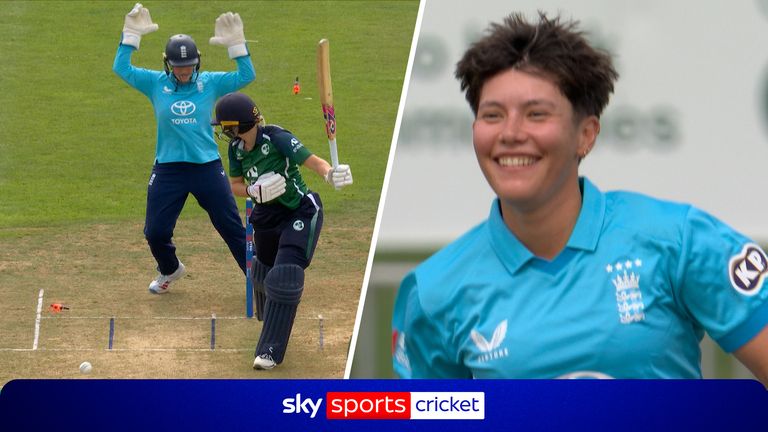 Issy Wong England bowls out Gaby Lewis Ireland
